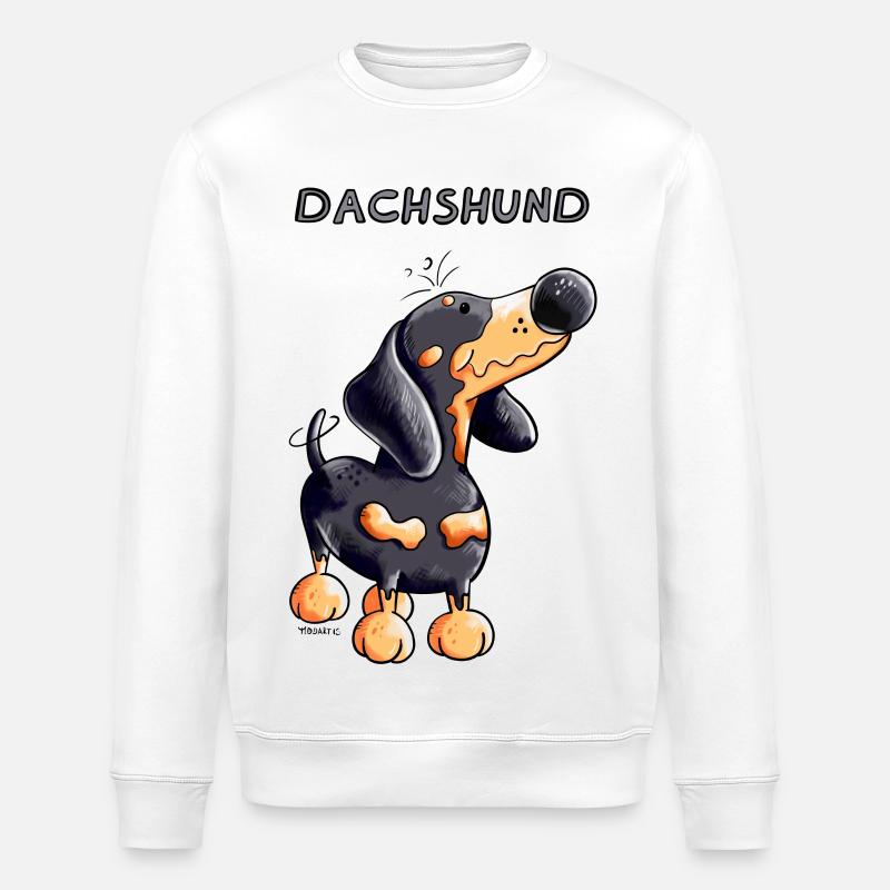 Mignon Dachshund - Sweat bio ROLLER Stanley/Stella Unisexe - blanc