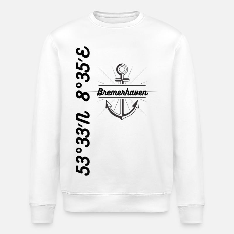 Bremerhaven coordonne Maritim - Sweat bio ROLLER Stanley/Stella Unisexe - blanc