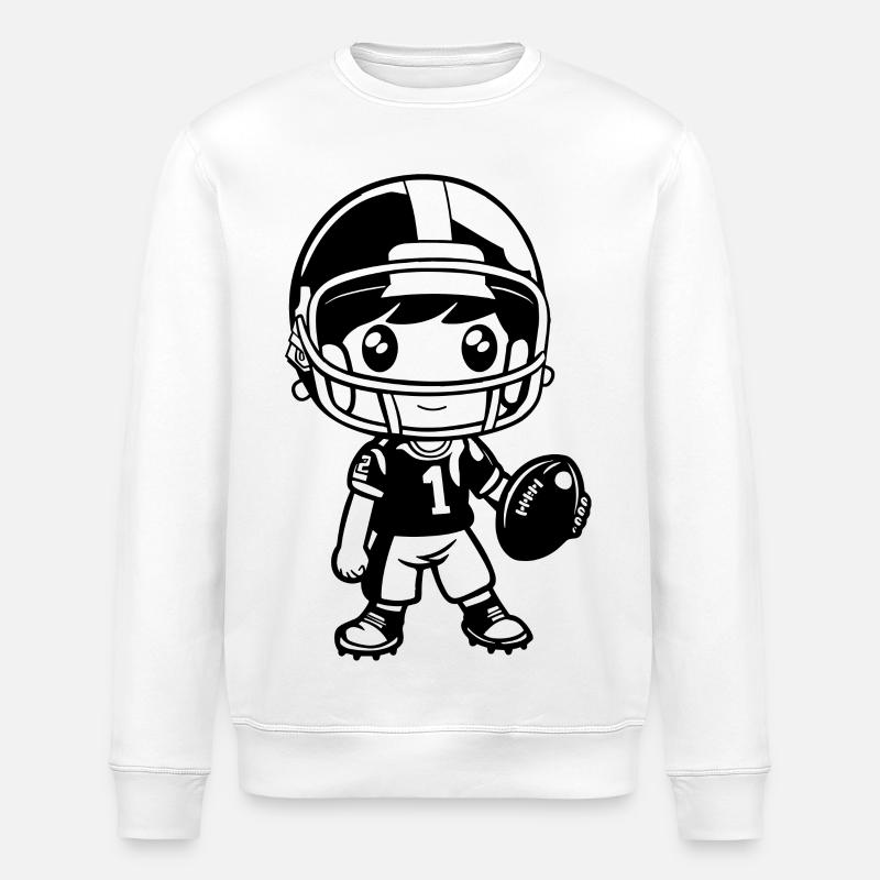 Football Junge - Stanley/Stella Unisex Bio-Sweatshirt ROLLER - Weiß