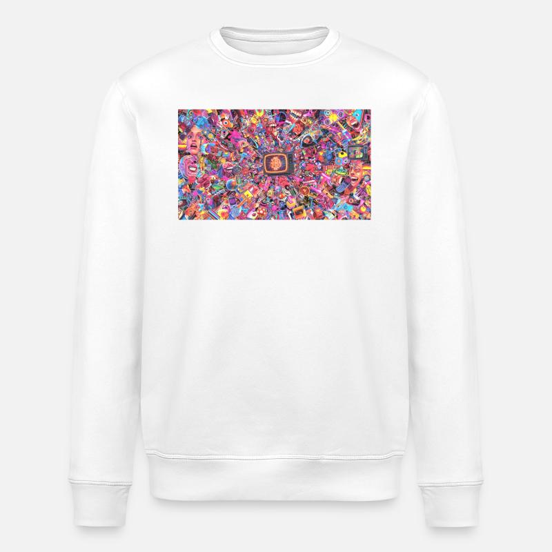 Bitcoin Bazooka - PopArt 4 - Sweat bio ROLLER Stanley/Stella Unisexe - blanc