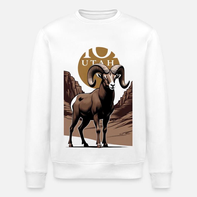 Zion Utah Sunset - Stanley/Stella Unisex Bio-Sweatshirt ROLLER - Weiß