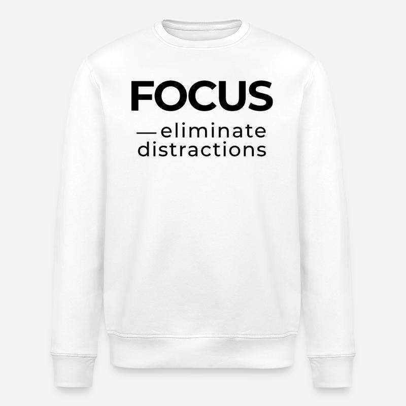 Focus – Statement Shirt - Stanley/Stella ROLLER Unisex Organic Sweatshirt - white