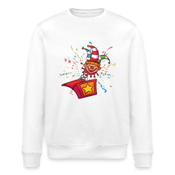 Clown, Carnival, Carnival, Carnival Costume, Parade, Celebration, Jester, - Stanley/Stella ROLLER Unisex Organic Sweatshirt - white - Front - Nik (191cm)