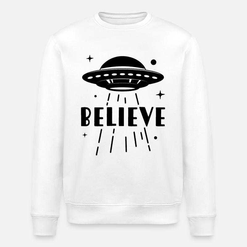 Glaube UFO - Stanley/Stella Unisex Bio-Sweatshirt ROLLER - Weiß