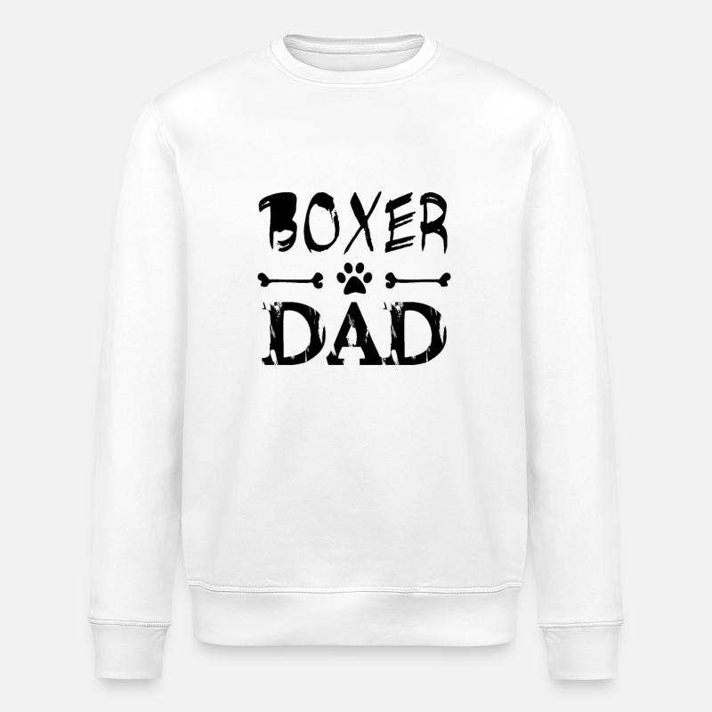 Chien Boxer - Sweat bio ROLLER Stanley/Stella Unisexe - blanc