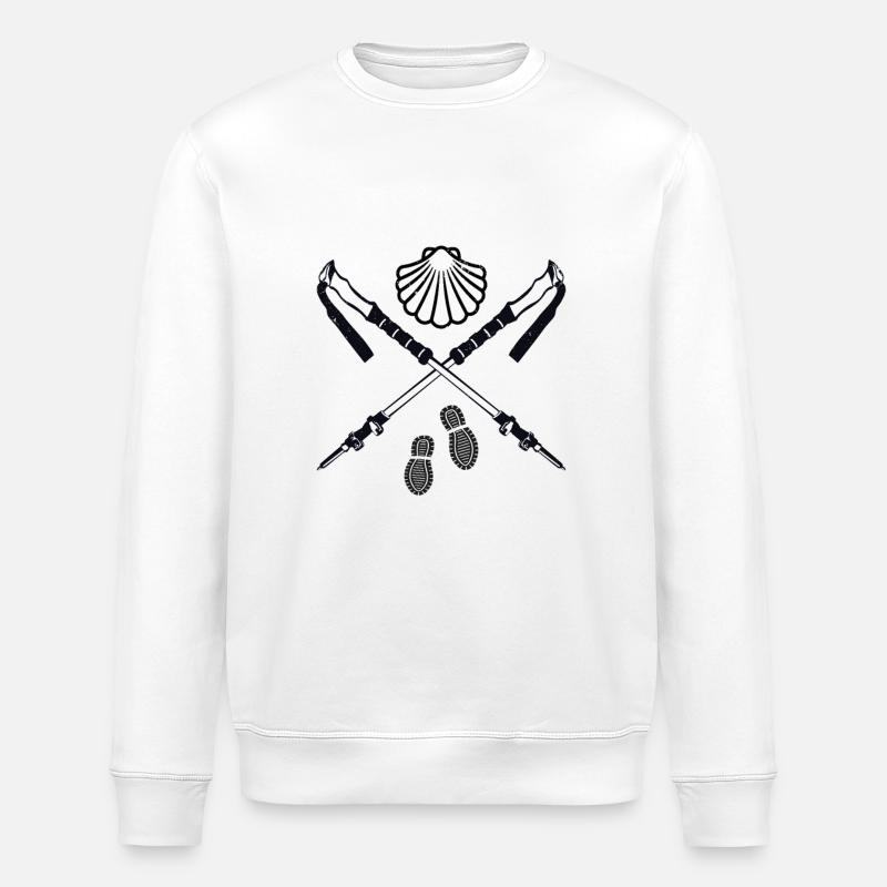Chemin de Saint-Jacques - Sweat bio ROLLER Stanley/Stella Unisexe - blanc
