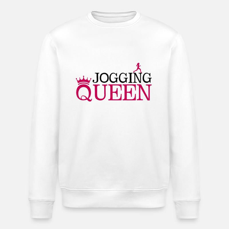 Running Queen - Stanley/Stella Unisex Bio-Sweatshirt ROLLER - Weiß