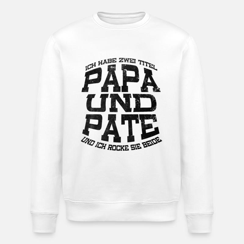 Papa Parrain - Sweat bio ROLLER Stanley/Stella Unisexe - blanc