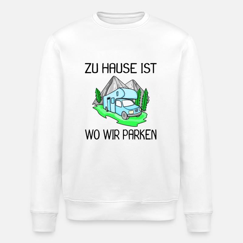 Wohnmobil Wohnwagen Camping - Stanley/Stella Unisex Bio-Sweatshirt ROLLER - Weiß