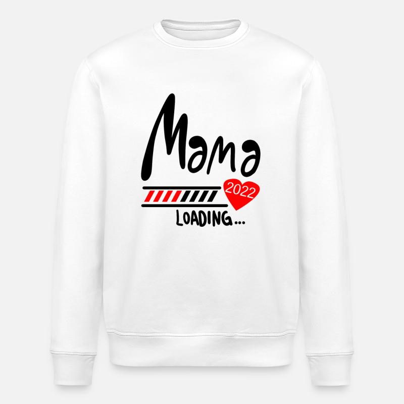 Mama Loading 2022 - Stanley/Stella Unisex Bio-Sweatshirt ROLLER - Weiß