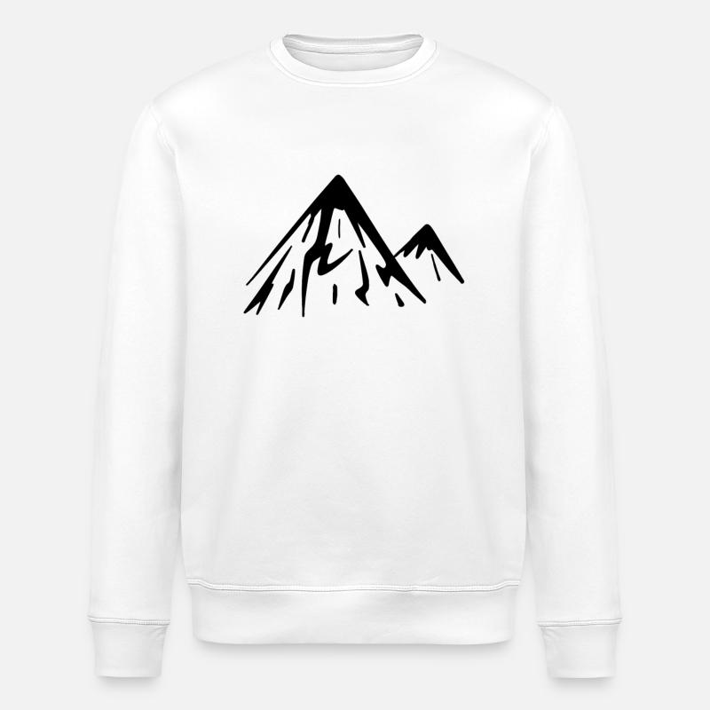 Mountain Mountains - Stanley/Stella ROLLER Unisex Organic Sweatshirt - white