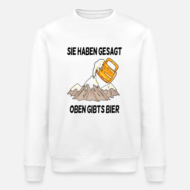 Berg Berge - Stanley/Stella Unisex Bio-Sweatshirt ROLLER - Weiß