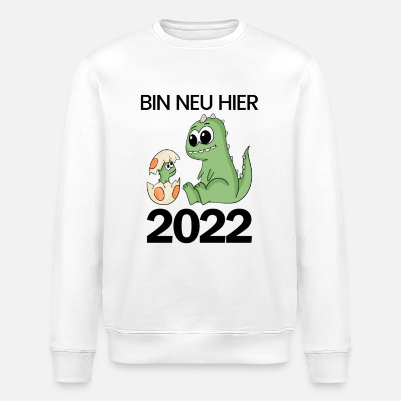 Baby Geburt 2022 - Stanley/Stella Unisex Bio-Sweatshirt ROLLER - Weiß