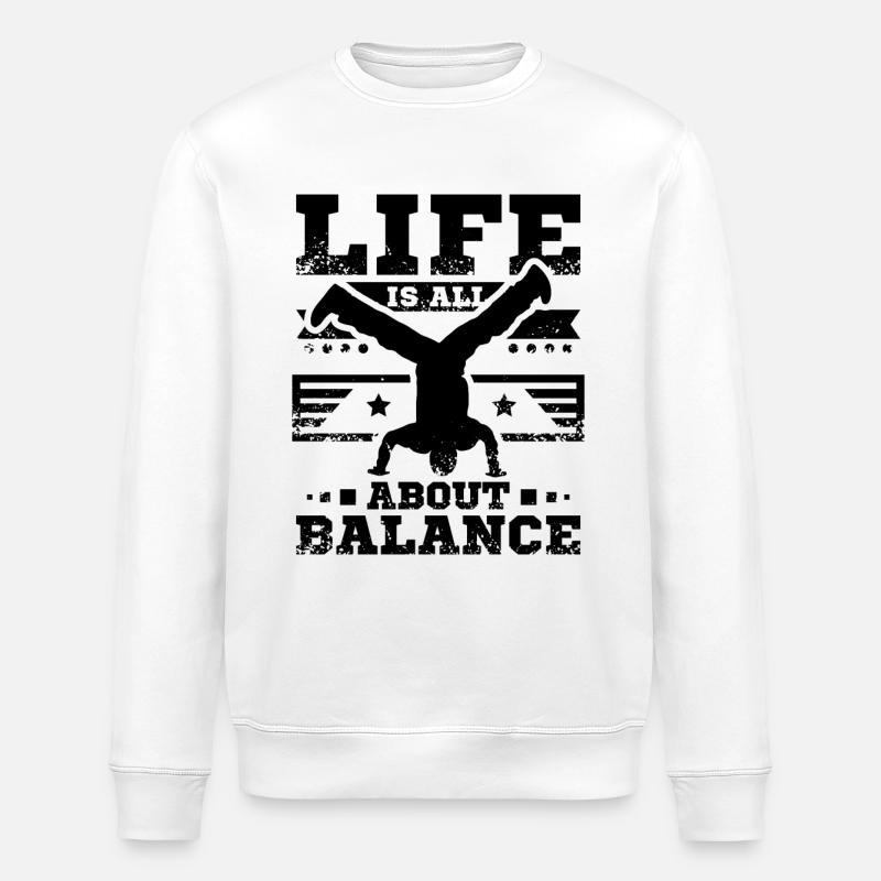 Breakdancing - Stanley/Stella ROLLER Unisex Organic Sweatshirt - white
