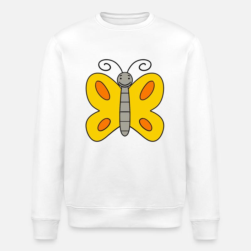 Schmetterling - Stanley/Stella Unisex Bio-Sweatshirt ROLLER - Weiß