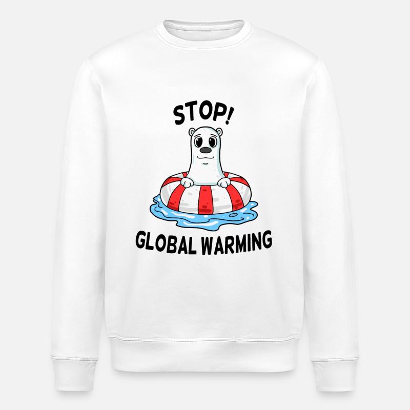 Climate Change Climate Protection - Stanley/Stella ROLLER Unisex Organic Sweatshirt - white