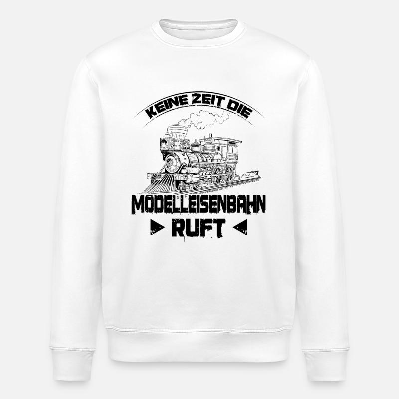 Modelleisenbahn - Stanley/Stella Unisex Bio-Sweatshirt ROLLER - Weiß
