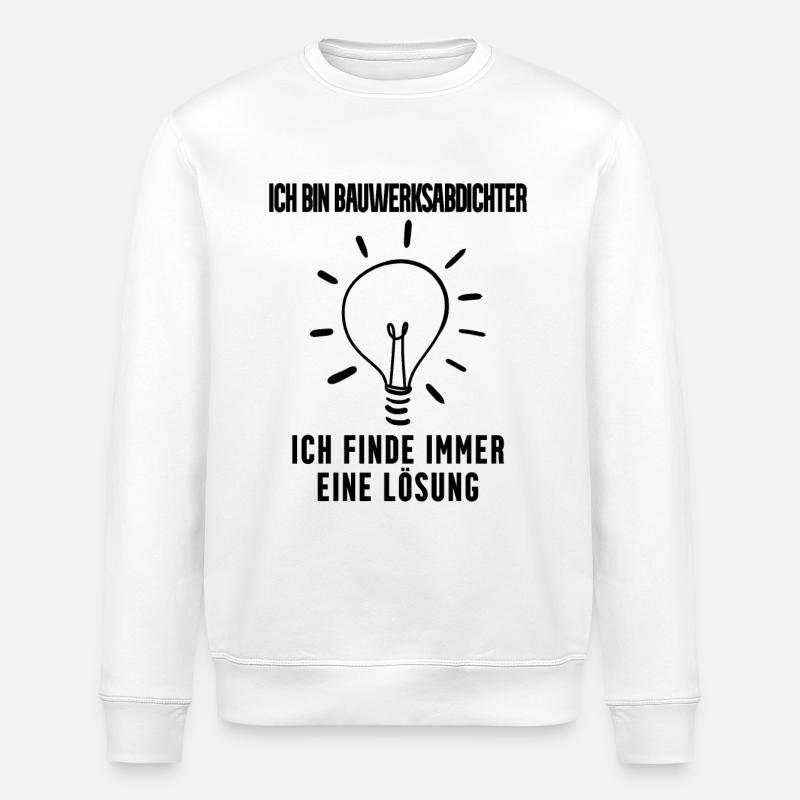 Bauwerksabdichter Beruf Ausbildung - Stanley/Stella Unisex Bio-Sweatshirt ROLLER - Weiß