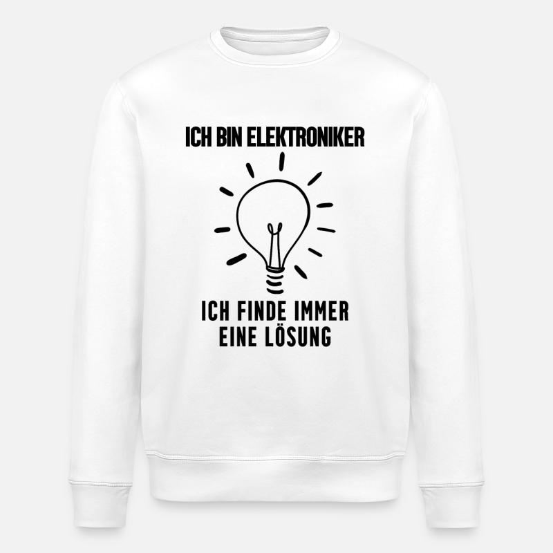 Elektroniker Beruf Ausbildung - Stanley/Stella Unisex Bio-Sweatshirt ROLLER - Weiß
