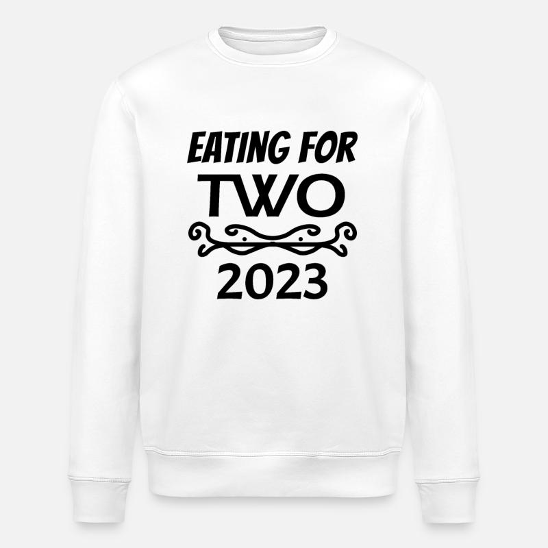 Jumelles Grossesse Enceinte 2023 - Sweat bio ROLLER Stanley/Stella Unisexe - blanc