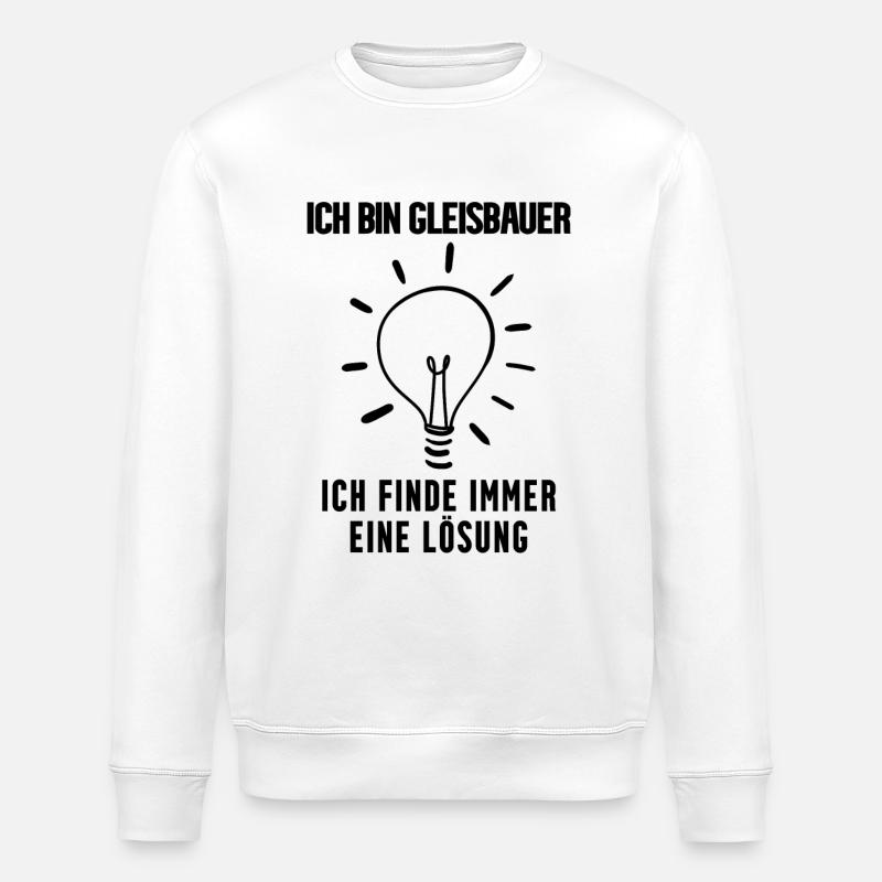 Gleisbauer - Stanley/Stella Unisex Bio-Sweatshirt ROLLER - Weiß