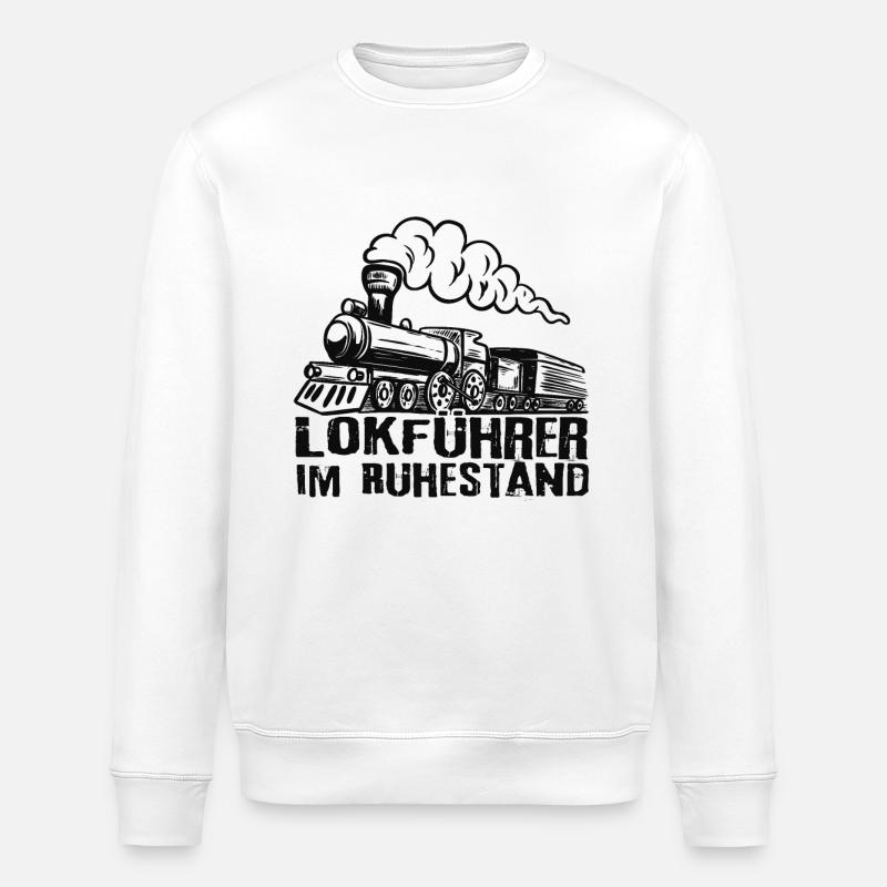 Lokführer im Ruhestand - Stanley/Stella Unisex Bio-Sweatshirt ROLLER - Weiß