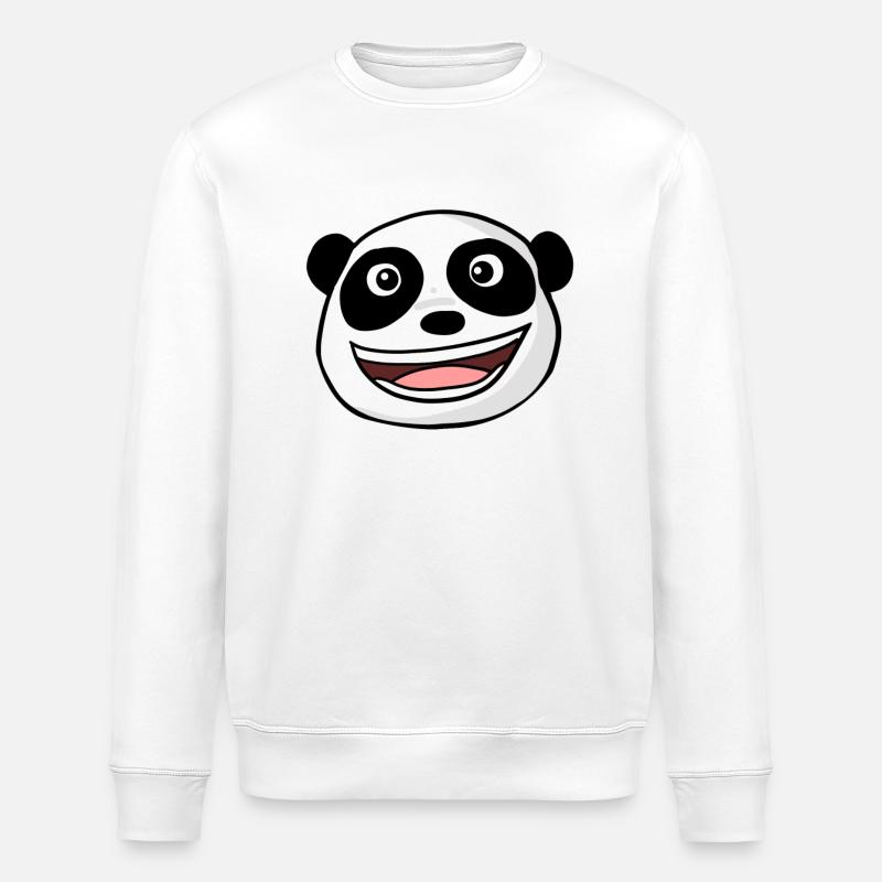 Tête de panda - Sweat bio ROLLER Stanley/Stella Unisexe - blanc