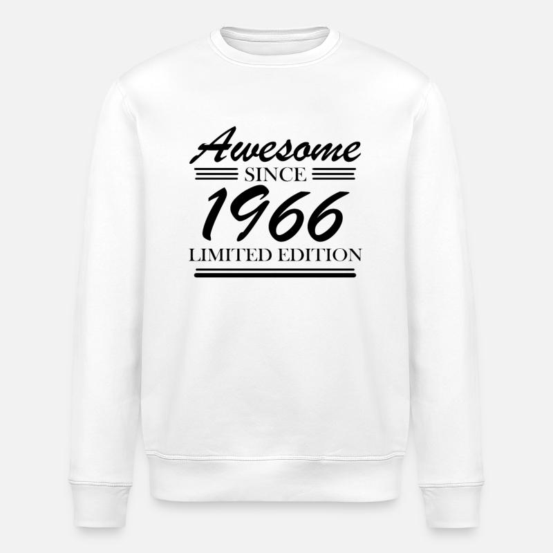 1966 - Born 1966 - Stanley/Stella ROLLER Unisex Organic Sweatshirt - white