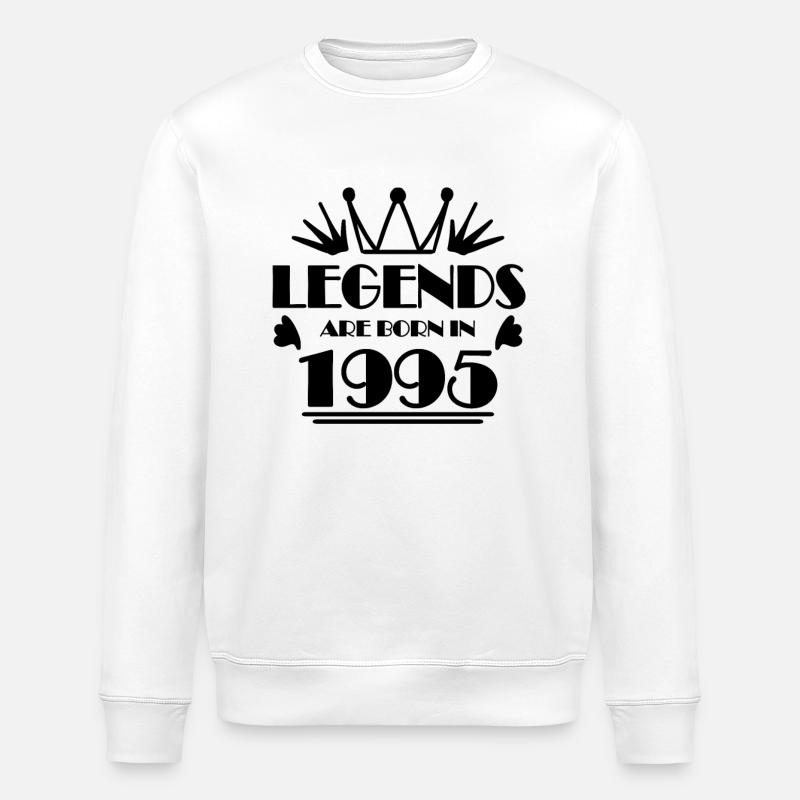 1995 - Born 1995 - Stanley/Stella ROLLER Unisex Organic Sweatshirt - white