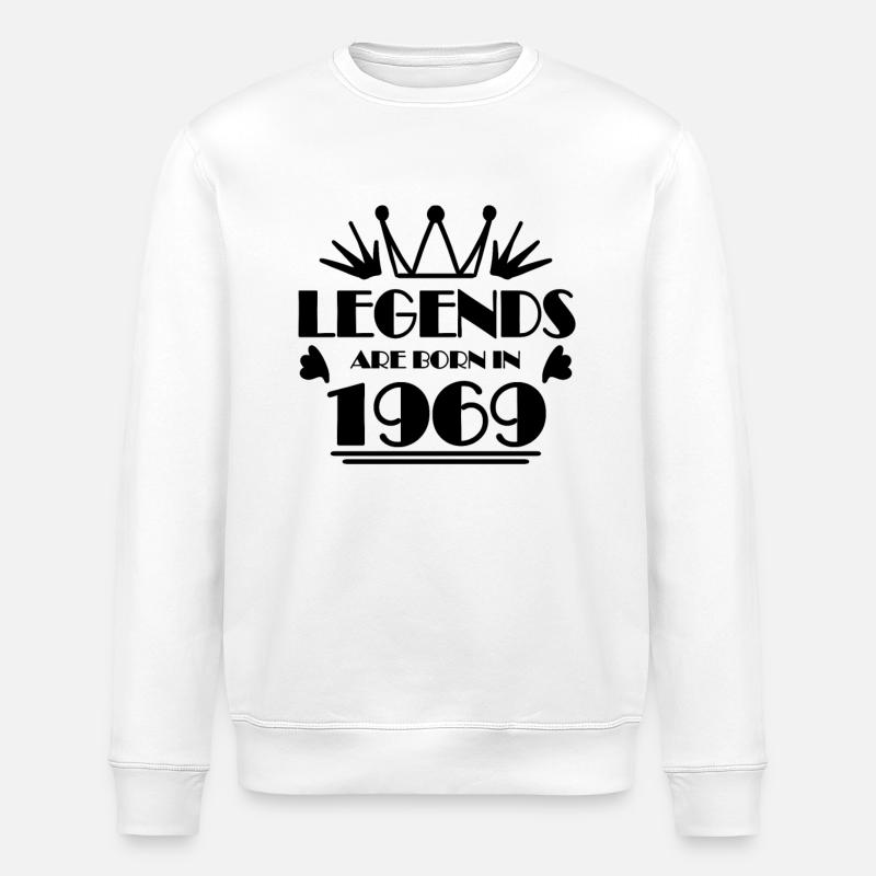 1969 - Born 1969 - Stanley/Stella ROLLER Unisex Organic Sweatshirt - white