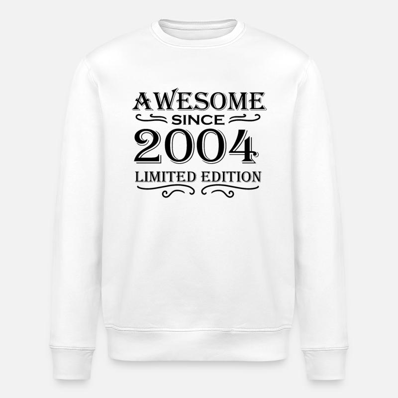 2004 - Born 2004 - Stanley/Stella ROLLER Unisex Organic Sweatshirt - white