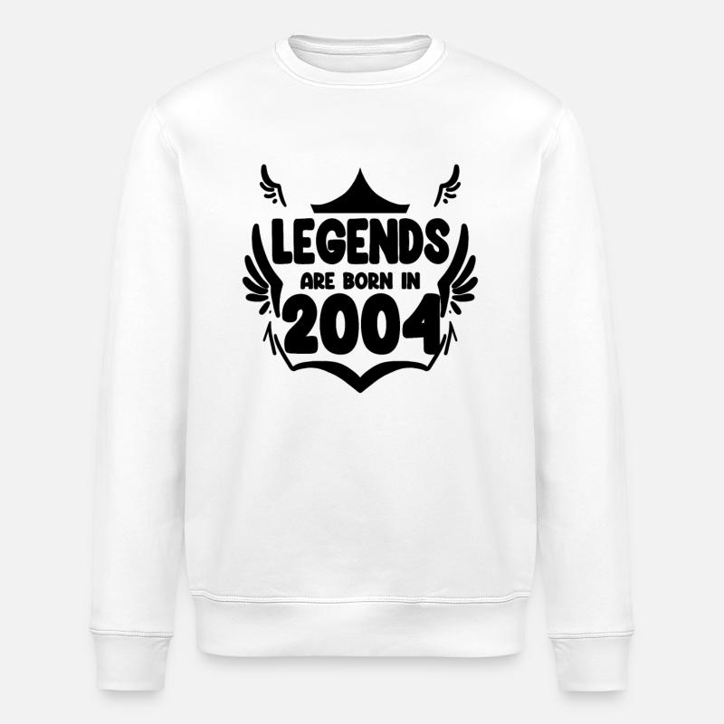 2004 - Born 2004 - Stanley/Stella ROLLER Unisex Organic Sweatshirt - white