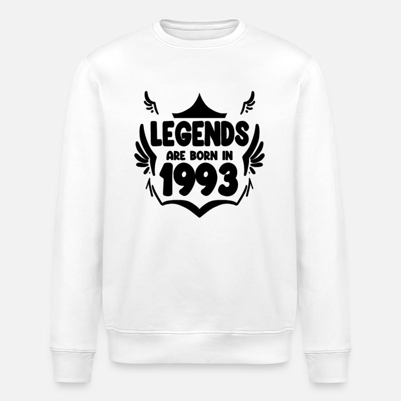 1993 - Jahrgang 1993 - Stanley/Stella Unisex Bio-Sweatshirt ROLLER - Weiß