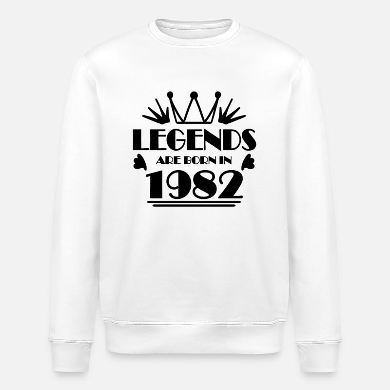 1982 - Born 1982 - Stanley/Stella ROLLER Unisex Organic Sweatshirt - white