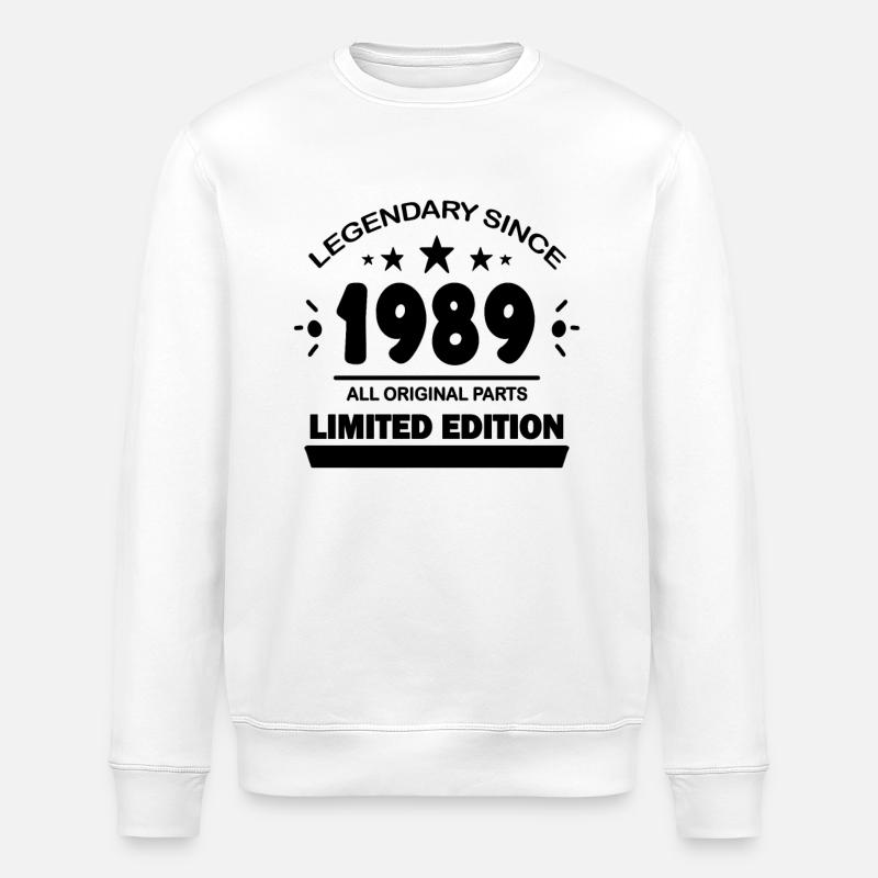 1989 - Né en 1989 - Sweat bio ROLLER Stanley/Stella Unisexe - blanc