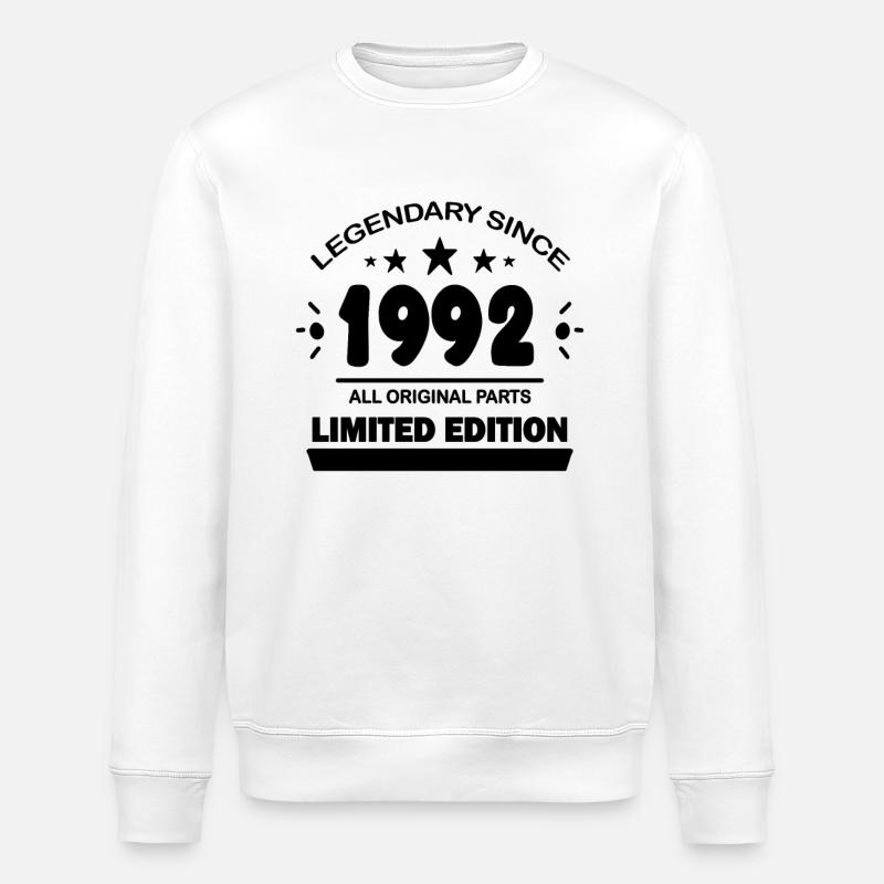 1992 - Né en 1992 - Sweat bio ROLLER Stanley/Stella Unisexe - blanc
