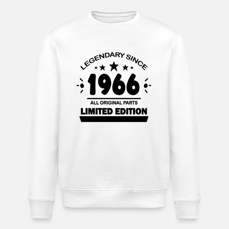 Rok budowy 1966 - ur. 1966 - Ekologiczna bluza typu unisex Stanley/Stella ROLLER - biały