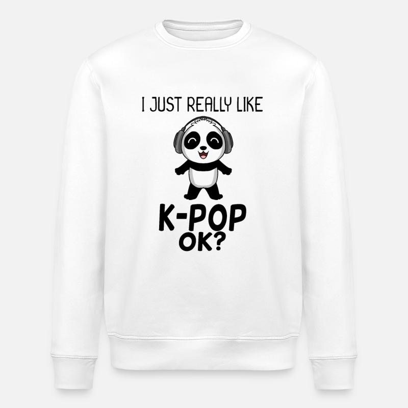 k Pop Dire Panda - Sweat bio ROLLER Stanley/Stella Unisexe - blanc
