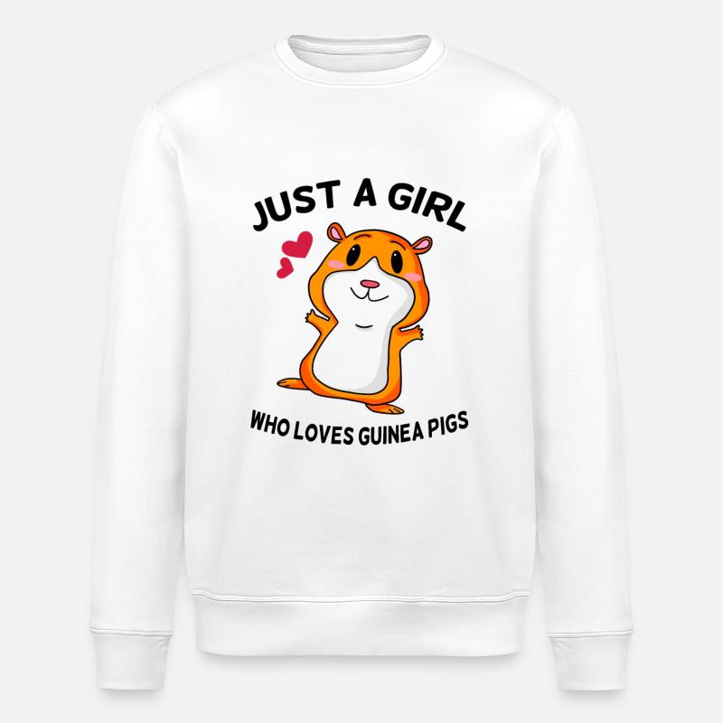 Cochon d’Inde disant fille - Sweat bio ROLLER Stanley/Stella Unisexe - blanc