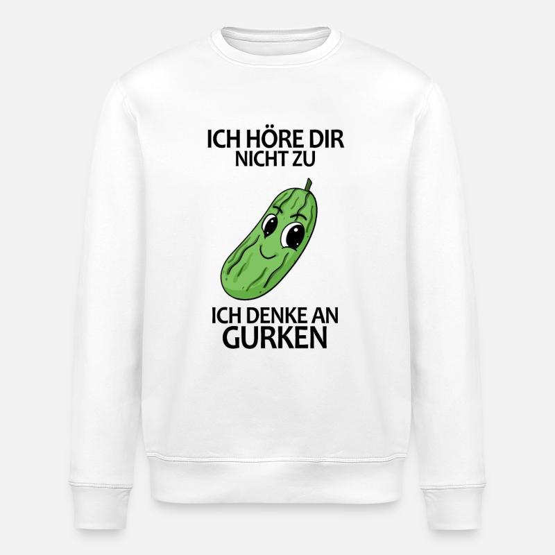 Gurke Spruch - Stanley/Stella Unisex Bio-Sweatshirt ROLLER - Weiß