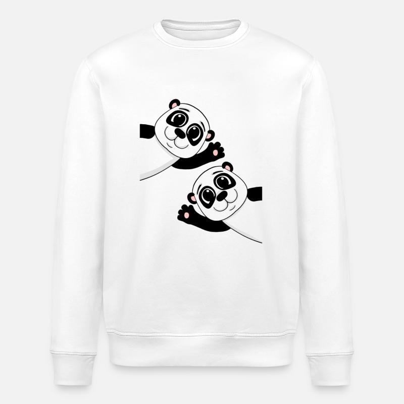 Pandas mignons - Sweat bio ROLLER Stanley/Stella Unisexe - blanc