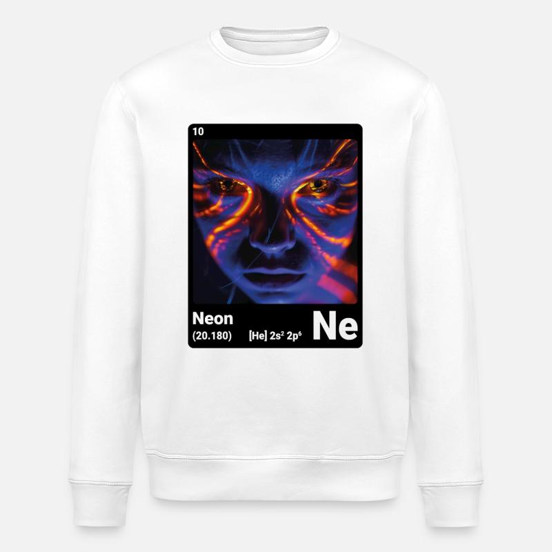 Periodensystem-Element Neon (Ne) 010 - Stanley/Stella Unisex Bio-Sweatshirt ROLLER - Weiß