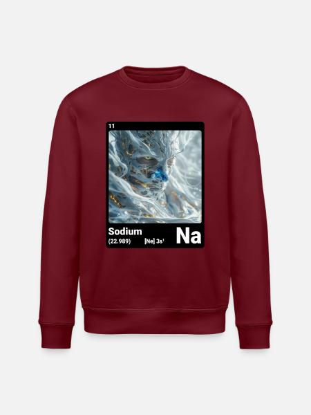 Periodensystemelement Natrium (Na) 011 - Stanley/Stella Unisex Bio-Sweatshirt ROLLER - Weiß