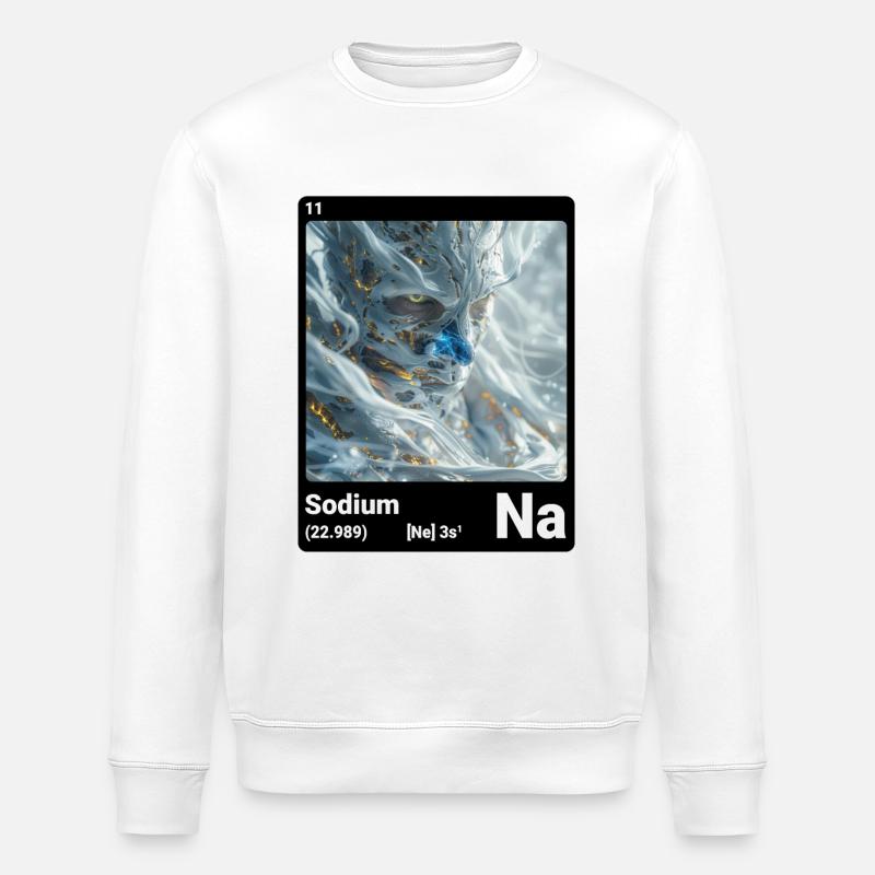 Periodensystemelement Natrium (Na) 011 - Stanley/Stella Unisex Bio-Sweatshirt ROLLER - Weiß