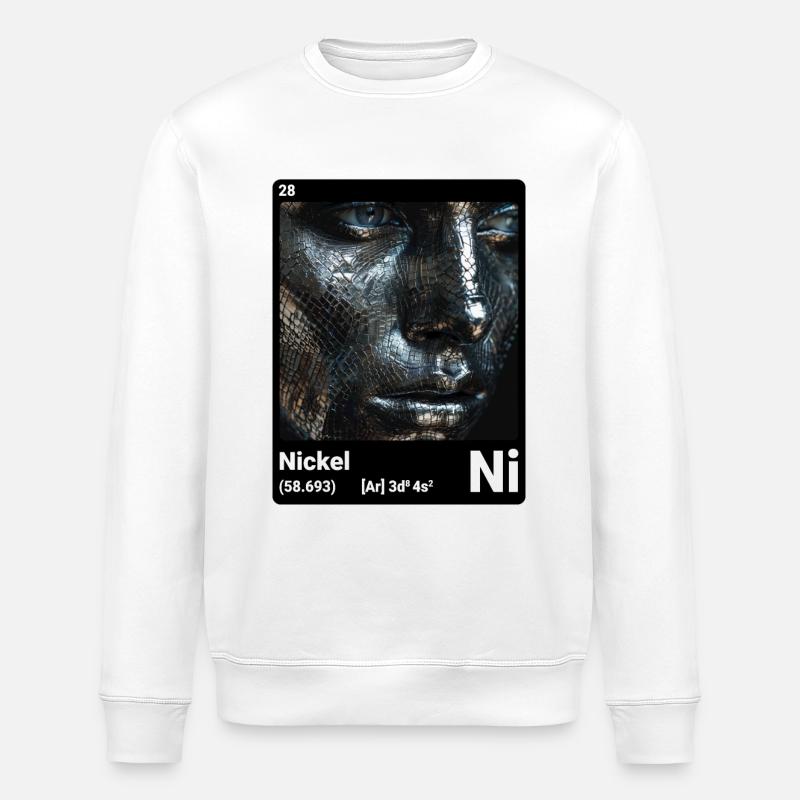 AI am Nickel (bk) - Stanley/Stella Unisex Bio-Sweatshirt ROLLER - Weiß