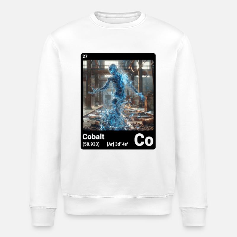 AI am Cobalt (bk) - Sweat bio ROLLER Stanley/Stella Unisexe - blanc