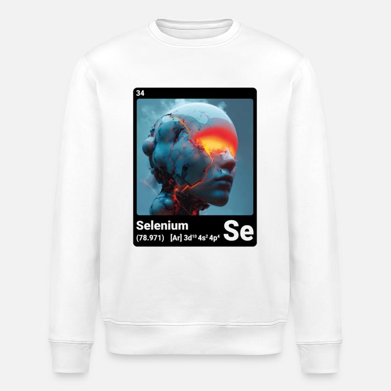 AI am Selen (bk) - Stanley/Stella Unisex Bio-Sweatshirt ROLLER - Weiß