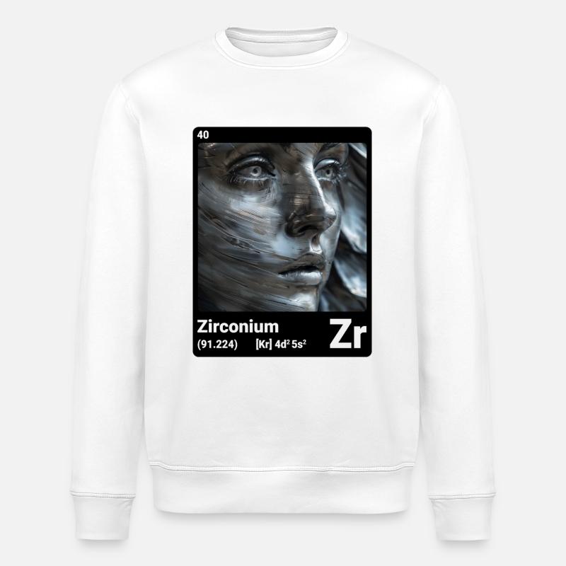 AI am Zirconium (bk) - Sweat bio ROLLER Stanley/Stella Unisexe - blanc