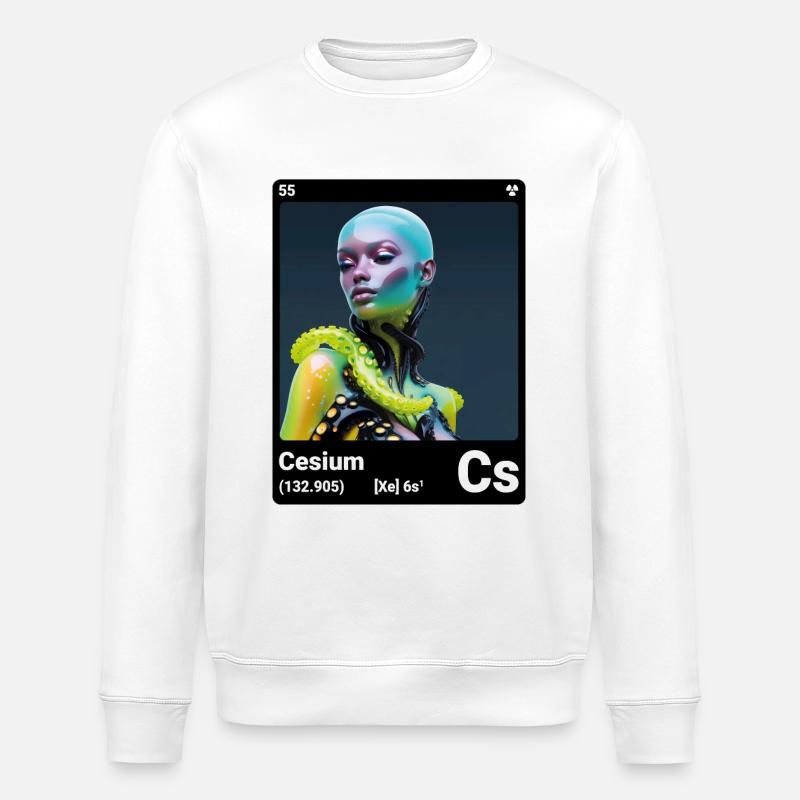 AI am Cesium (bk) - Sweat bio ROLLER Stanley/Stella Unisexe - blanc