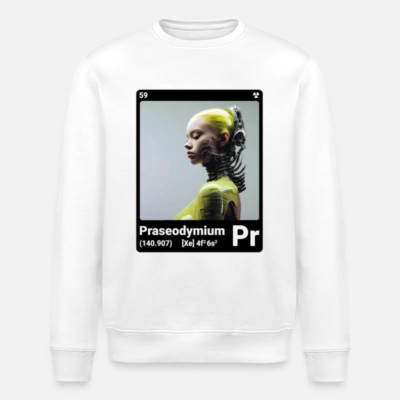 AI am Praseodym (bk) - Stanley/Stella Unisex Bio-Sweatshirt ROLLER - Weiß